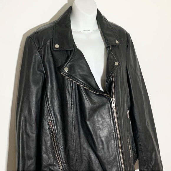 Sly & co 100% genuine leather black Moto jacket - Picture 5 of 8